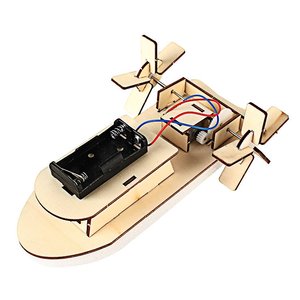 小学生科学实验制作创意发明儿童益智拼插玩具diy自制电动明轮船
