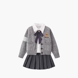 女童秋冬学院风jk制服套装小童套裙春秋款儿童裙子小女孩外出衣服