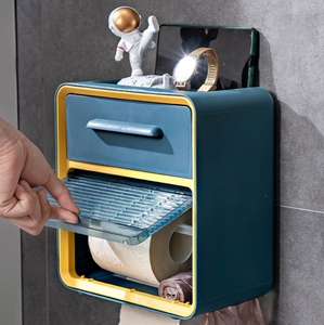 马桶卷筒纸巾盒卷纸盒卫生间便纸盒擦手挂墙壁挂式防水网红置物架