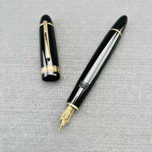 Montefiore全金属钢笔黑色F尖明尖商务钢笔练字吸墨非碳素签字笔