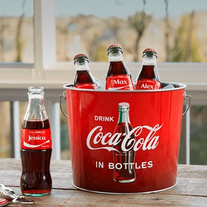 美国可口可乐纪念冰桶铁桶收纳桶马口铁冰桶家居用品酒吧聚会潮品