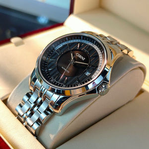 西亚尼cirni男士手表全自动机械表精钢带防水休闲个性时尚商务名.