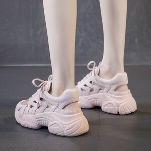 奥康运动鞋女2023新款镂空老爹鞋透气厚底休闲夏季凉鞋ins潮女鞋