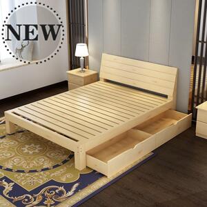 床架190cm单人床1米板式床板x材1.3米床现代简约耐用厚实实木135c