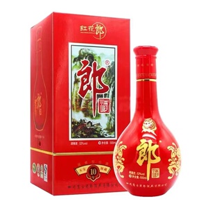 整件2010年红花郎十年山水郎53度500ml*6一箱