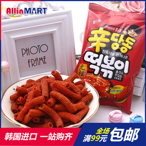 韩国进口零食海太甜辣炒年糕条膨化食品110g甜辣炒打糕条休闲小吃