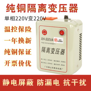 全铜环形隔离变压器220v转220V110V1000W隔离牛电源维修滤波音响