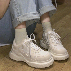 酸奶宇宙旗舰店女鞋奶fufu运动小白鞋秋季软妹学生厚底休闲老爹鞋