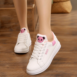 白色波鞋女2017新款韩版百搭少女孩运动鞋中小学生跑步鞋大童板鞋