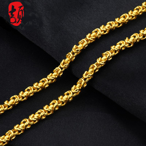 颉德御府黄金泰国四方链24k纯金项链999足金男士项链克重长度可定