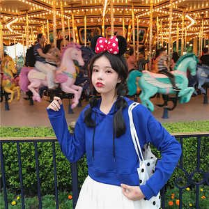 西西米子女潮欧美快手网红雪狗巴扎嘿同款衣服配裙子的上衣 短款