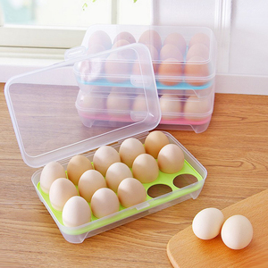 3个装冰箱鸡蛋盒食物保鲜盒鸡蛋托鸡蛋格厨房塑料盒放鸡蛋收纳盒