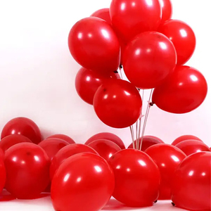 大红色中国红单层10寸加厚乳胶气球网红场景布置可冲氦气飘飞气球