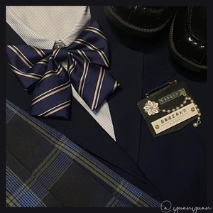 绀金基础款平角长柄领带哈利波特鹰院平替领结jk制服日本校供感