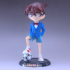 名侦探柯南手办gk雕像踢足球 工藤新一动漫周边模型人偶摆件礼物
