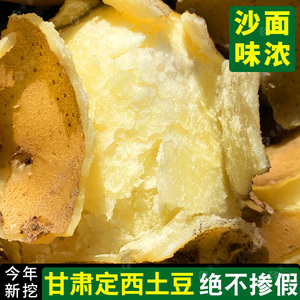 甘肃定西新土豆2024年新鲜黄心土豆大土豆洋芋马铃薯10斤农家自种