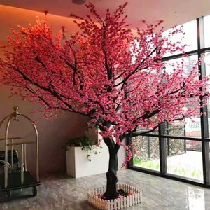 仿真桃花树室内装饰假树橱窗造景心愿树摆件商场酒店植物景观树