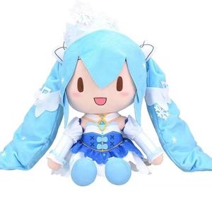 初音雪花fufu蝴蝶结雪玩偶国版现货可爱毛绒公仔樱花生日礼物SEGA