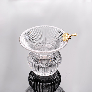 耐高温玻璃茶漏手作茶道零配透明茶滤茶隔茶叶过滤器漏斗滤网