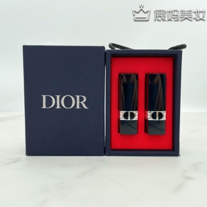 Dior迪奥迷你烈艳蓝金中小样套装组999丝绒口红打底润唇膏1.5g