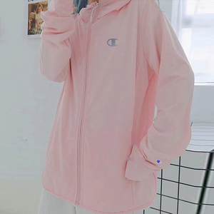 日版champion冠军夏季连帽超薄透气皮肤衣女宽松遮阳防晒服外套男