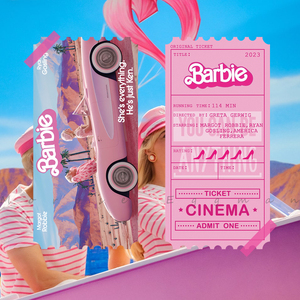 Barbie 芭比电影票根 卡片原创自制书签收藏周边纪念礼物票根