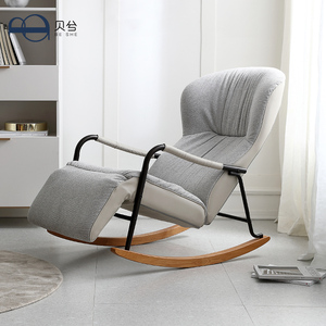 贝兮躺椅折叠午休靠背椅子家用午睡椅多功能休闲椅阳台懒人摇摇椅