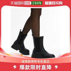 香港直邮潮奢 Topshop 女士 宽版湖蓝色粗跟短靴(黑色)