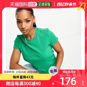 香港直邮潮奢 monki 女士Monki 短袖绿色T恤