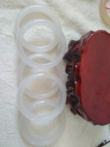 佘太翠 天然白玉 阴山雪玉 白底精品 手镯 玉镯 扁条 实物拍摄