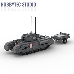 lego 乐高 英军 丘吉尔 喷火坦克 633pcs ldd pdf「设计图纸」