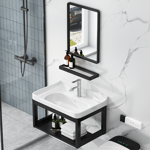 家用挂墙式洗手盆柜组合小户型迷你洗脸盆阳台简易小型洗手洗漱台