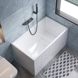 亚克力独立式小户型浴缸日式坐式深泡家用浴缸迷你方形网红小浴缸