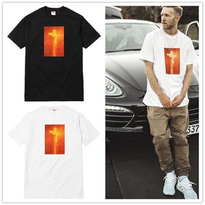 现货supreme 17fw piss christ tee 尿浸基督 十字架耶稣短袖 t恤