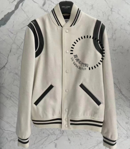 国内现货 正品 slp/ysl/圣罗兰 22秋冬新款 男女同款白色棒球服