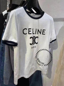 国内现货 正品 celine/赛琳 22新款 凯旋门字母logo白色短袖t恤