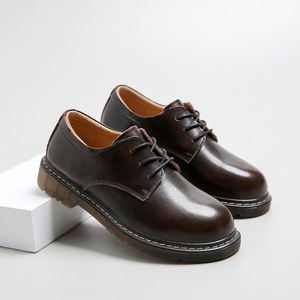 555美足动力 新款春秋ins风单鞋日系复古小皮鞋英伦风平底女鞋