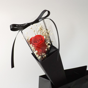 单枝永生红玫瑰礼盒一支1朵单支花束母亲教师情人节礼物同城全国
