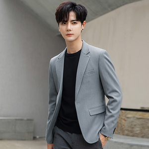 春季小码休闲男西装2022修身xs西服套装s韩版155修身青年瘦小个子