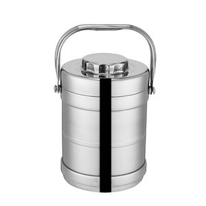 易铂不锈钢真空保温桶2l成人学生大容量便携便当饭盒手提保温汤粥