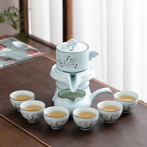 青瓷全自动茶具套装家用客厅懒人泡茶神器功夫防烫隔热茶壶茶杯