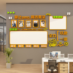 公司告示栏墙贴办公室墙面装饰企业文化员工风采展示业绩墙榜布置