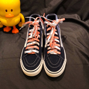 vans鞋带原装高帮棋盘格男女板鞋帆布鞋低帮扁鞋带黑白色万斯鞋带