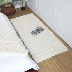 新款泡泡绒地毯卧室床边毯奶油风法式客厅沙发毛毯地垫衣帽间书房