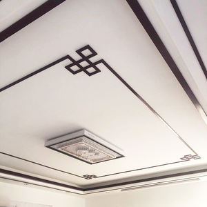 800人付款天猫~东阳木雕新中式吊顶角花实木线条平板线l线装修客厅