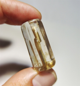 保真千年辽金老水晶吊坠八棱珠子多宝手串正品辽代古董项链锁骨链