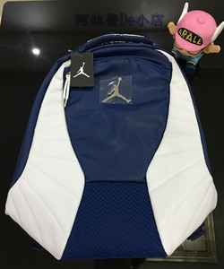 nike air jordan 12 aj12 黑金 法国蓝 双肩包 书包 9a1773-429