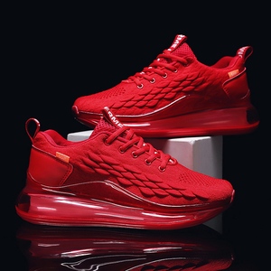 气垫鞋男全掌减震秋季红色运动鞋男体育生专用跑步鞋竞速超轻跑鞋