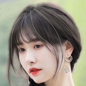 新款空气假刘海女自然前额全真发贴发际线女士假发贴真头发贴片