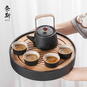 2024新款茶具套装家用轻奢日式小型茶盘简易陶瓷功夫泡茶壶喝茶杯